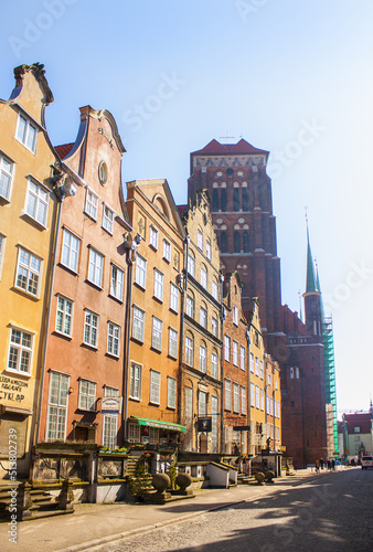 Saint Mary Cathedral in the old town of Gdansk, Poland 