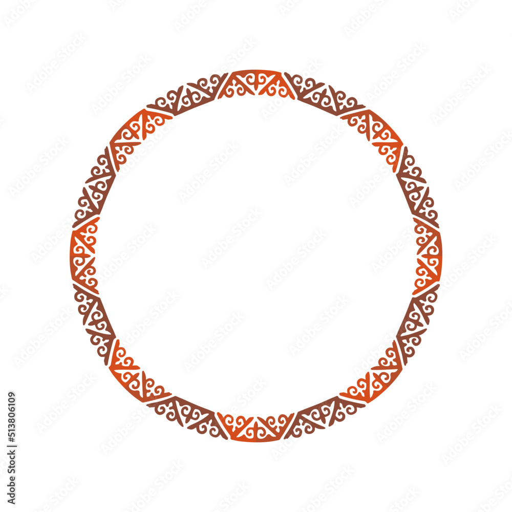 circle frame with a decorative ornament circle frame with a decorative ornament