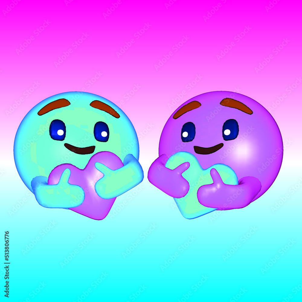 emojis sharing the heart