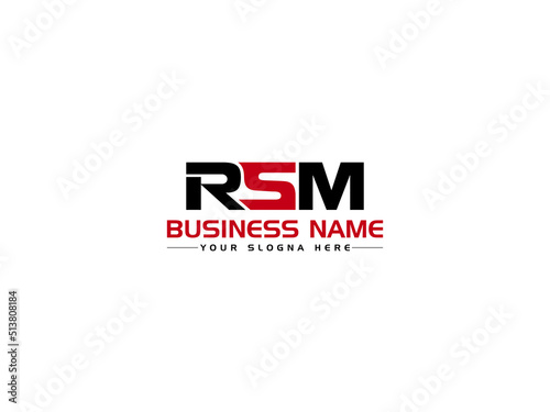 Simple RSM Logo Letter, Colorful RS r s m Logo Icon Vector Image With Colorful Letter Image Design For All Kind Of Use photo