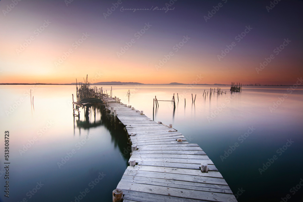 Atardecer en la antigua Carrasqueira, Portugal