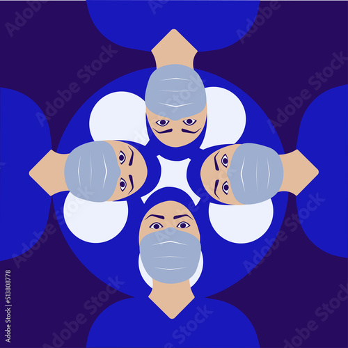 Doctors on surgery