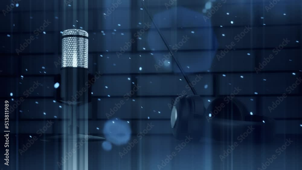 Animated Podcast Intro Broadcast Microphone for Gaming and Streaming
