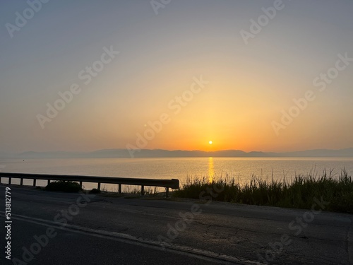 Seascape in early morning  sunrise over sea. Nature landscape 