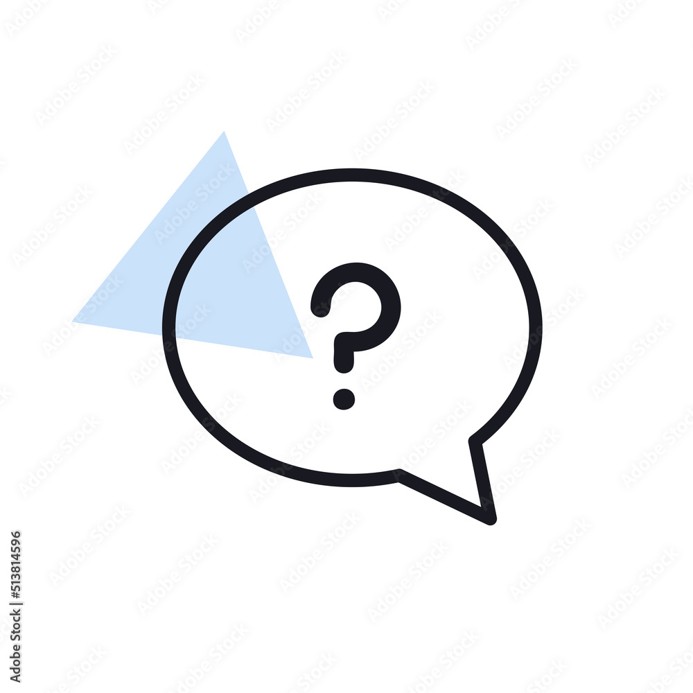 Speech bubble with question mark icon Speech bubble with question mark icon
