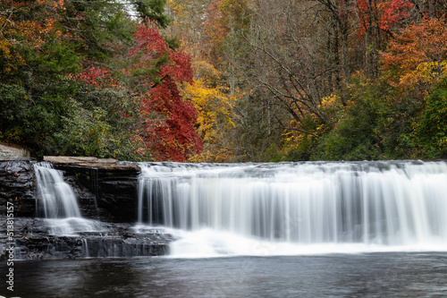 Refreshing Waterfall Hidden Deep in the Autumn Forest