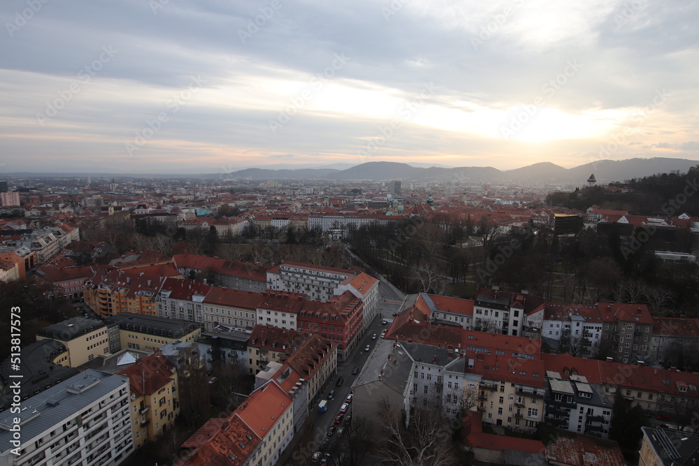 Obraz premium Graz Sonnenuntergang