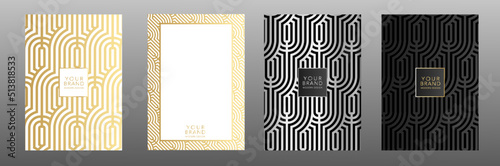 Modern luxury cover design set. Elegant fashionable background with abstract Christmas pattern of silver metal grid. Luxury creative print design for invite, gift certificate, restaurant menu