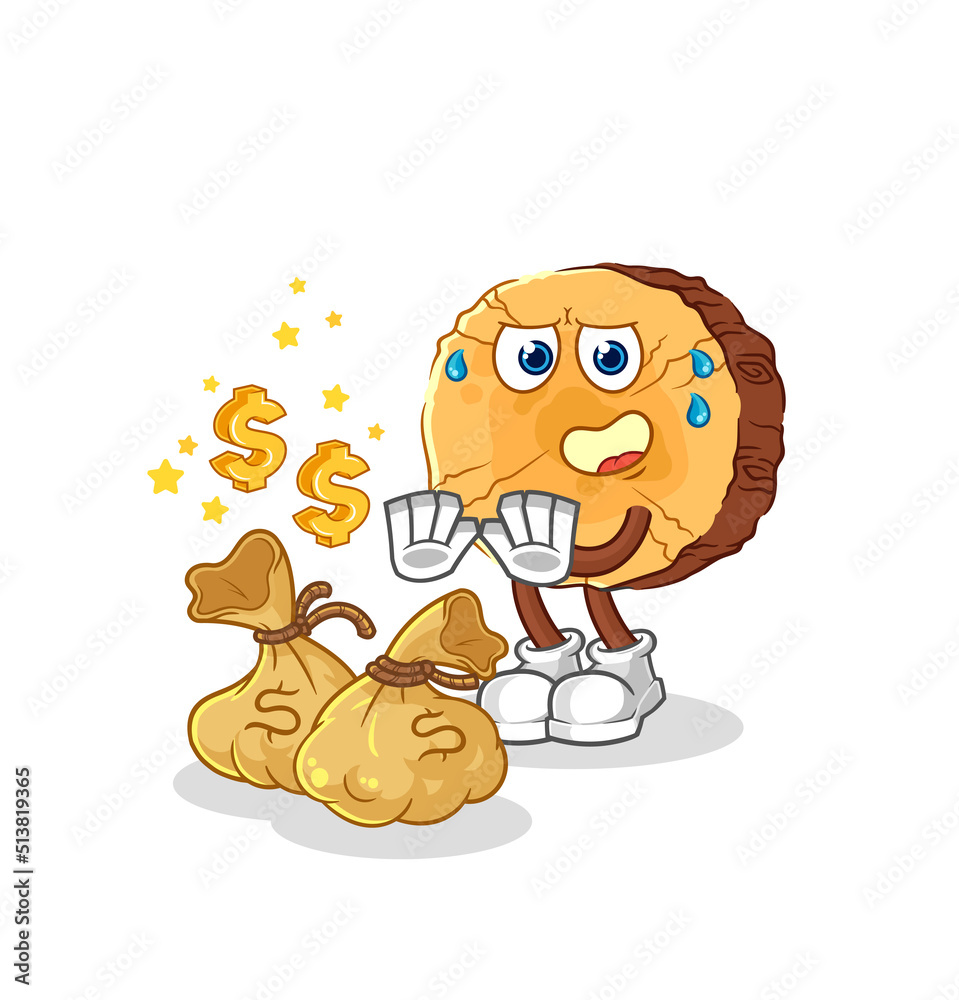 round log refuse money illustration. character vector round log refuse money illustration. character vector