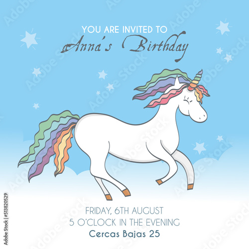 Happy Birthday card Unicorn