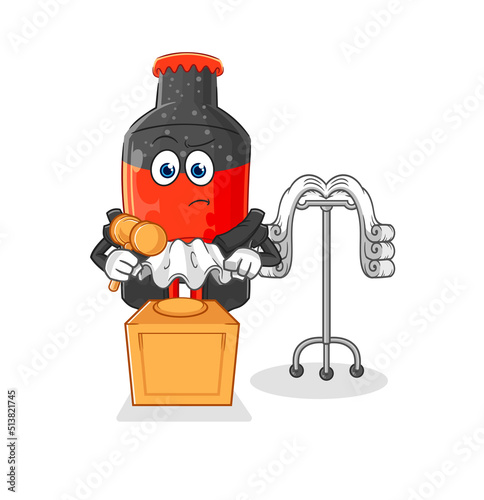 cola judge holds gavel. character vector