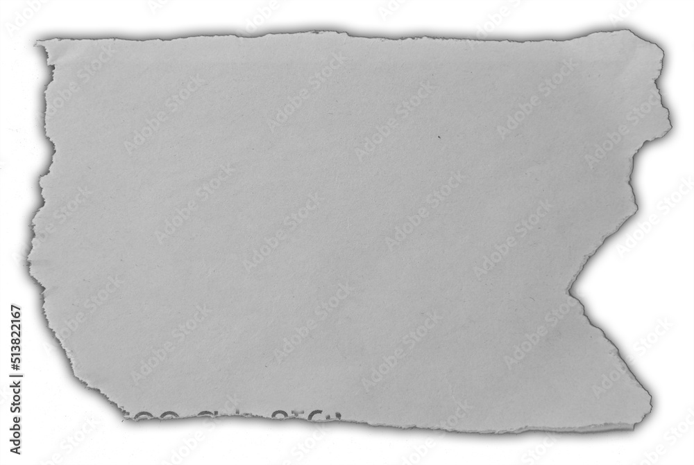Obraz premium One piece of ripped paper on white