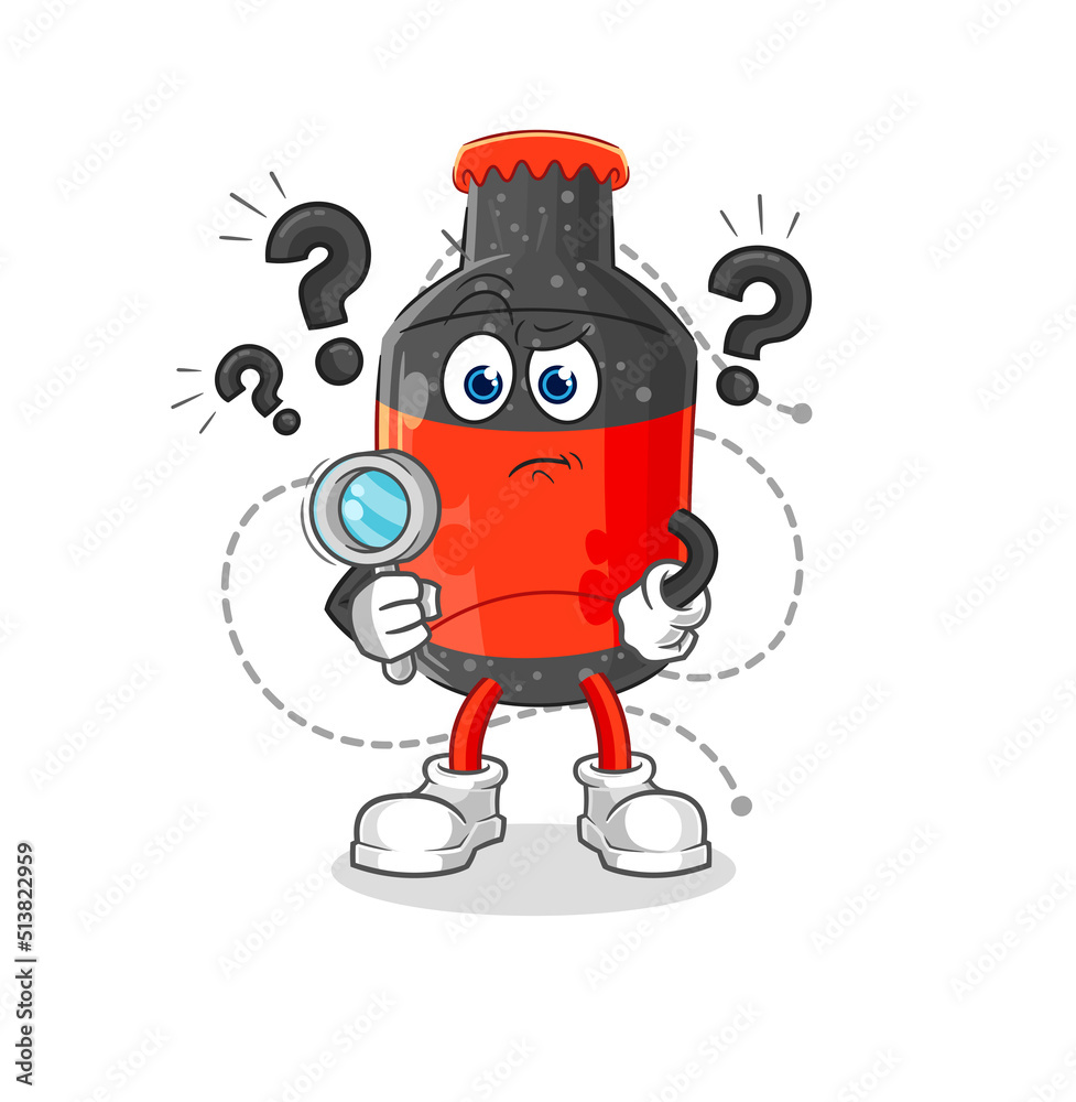 cola searching illustration. character vector