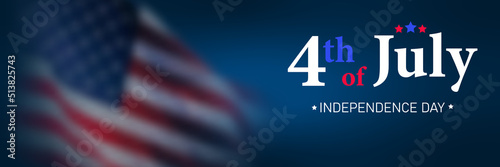 4th of July USA United States of America Independence Day holiday celebration Fourth of July blur effect flag background concept cover banner blurred effect cover mockup vector illustration