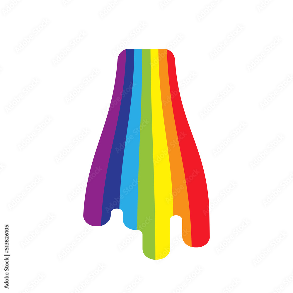 Rainbow vomit isolated. Rainbow nausea Vector illustration Rainbow vomit isolated. Rainbow nausea Vector illustration
