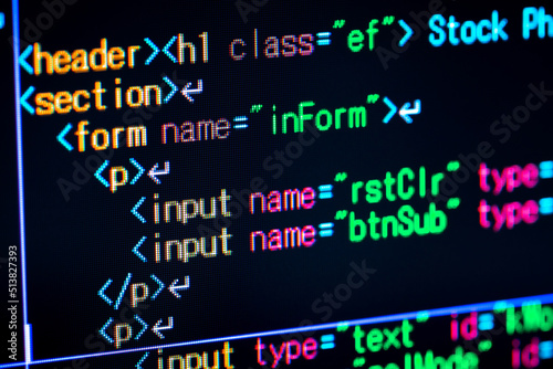 HTMLコーディング・WEBシステム開発・マークアップ言語のイメージ