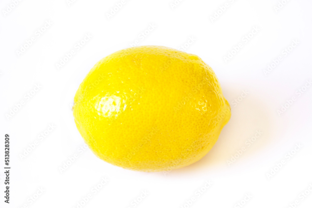 yellow lemon on a white background