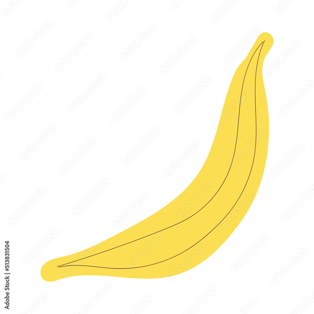 Isolated sketch of a banana icon Vector