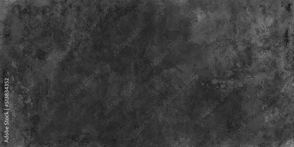 Old black background with vintage grunge texture design, grungy charcoal gray background with distressed scratched lines and paint spatter