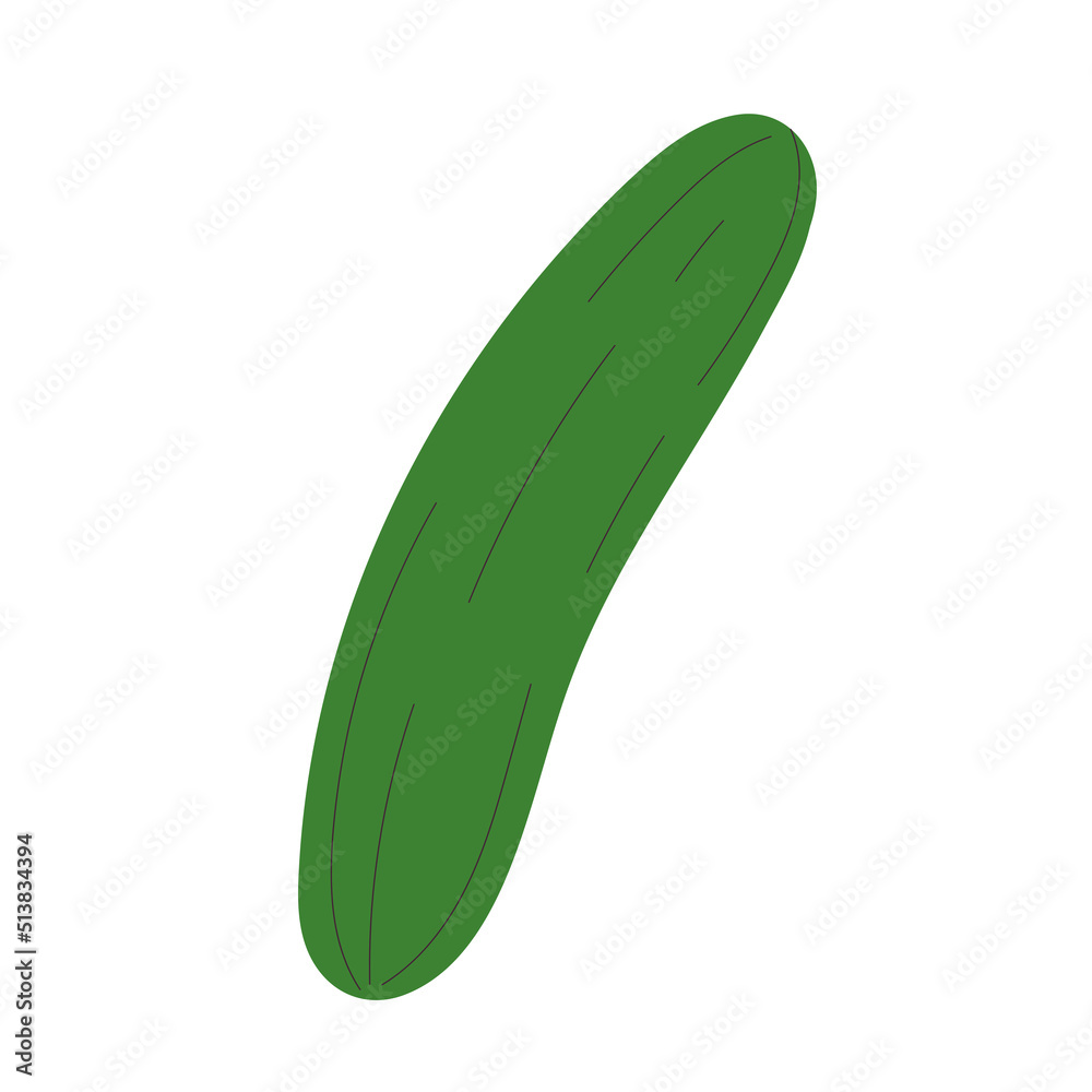 Isolated sketch of a pickle icon Flat design Vector Isolated sketch of a pickle icon Flat design Vector