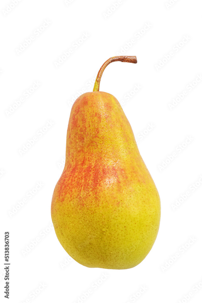 One pear isolate on a white background. Fruit, healthy food.