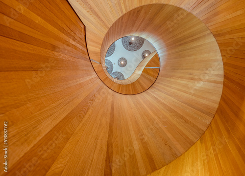 abstract view of a round staircase 