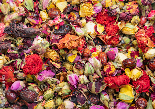 Mix of dried flower buds for oriental tea