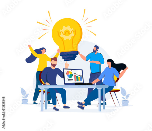 Teamwork brainstorming. Online assistant at work. promotion in the network. manager at remote work, searching new ideas