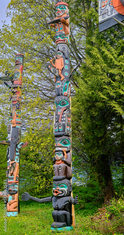 Obraz premium Totem Poles in Vancouver