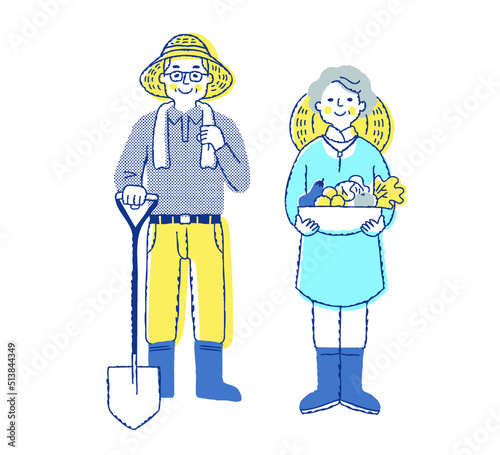 農家のシニア夫婦