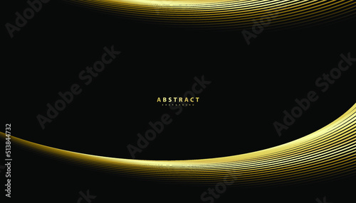 Gold luxurious wave line background - simple texture for your design. gradient background. Modern decoration for websites, posters, banners, EPS10 vector