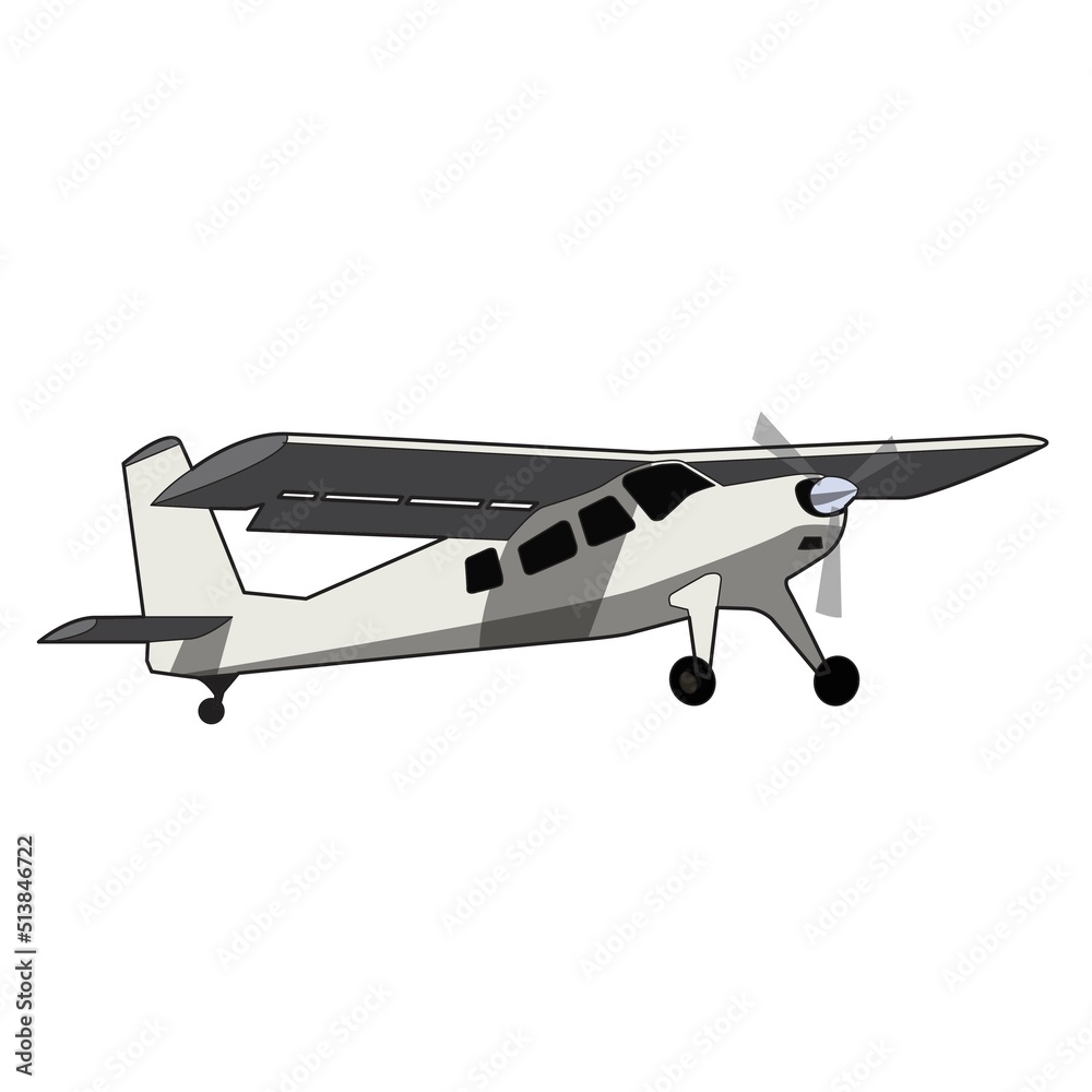 small air plane with propeller aviation illustration vector design
