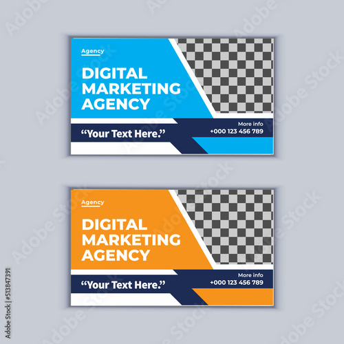 Digital Marketing Agency Business Banner Design Vector Template. Modern Layout Template