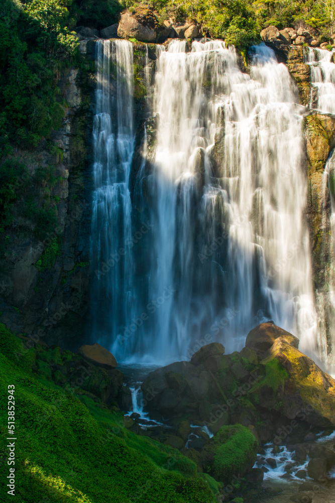 Stunning Marokopa falls located in Waikato, New Zealand
