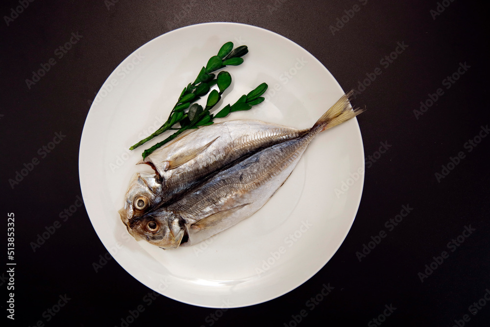 Dried horse mackerel on the table Dried horse mackerel on the table