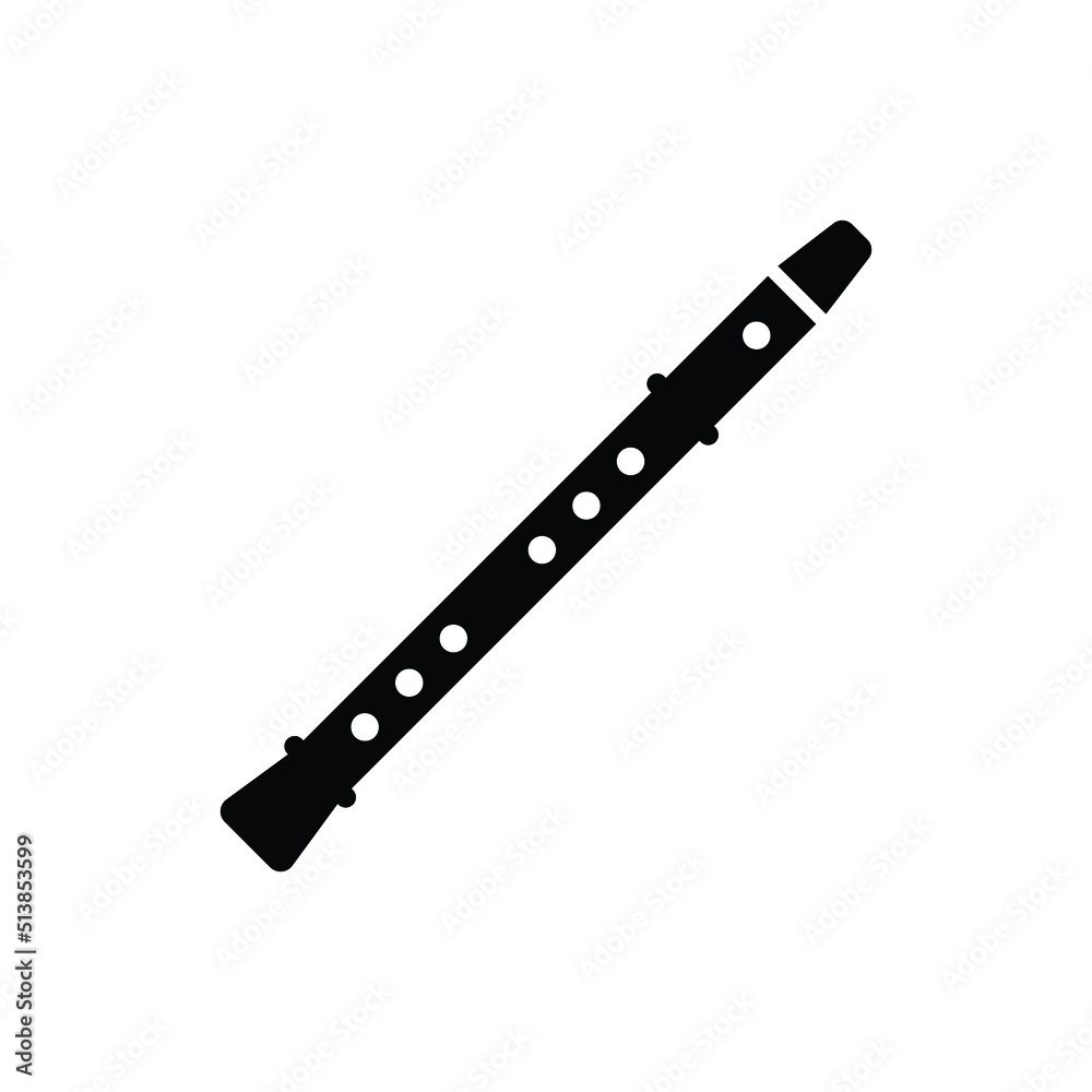 Flute icon design isolated on white background
