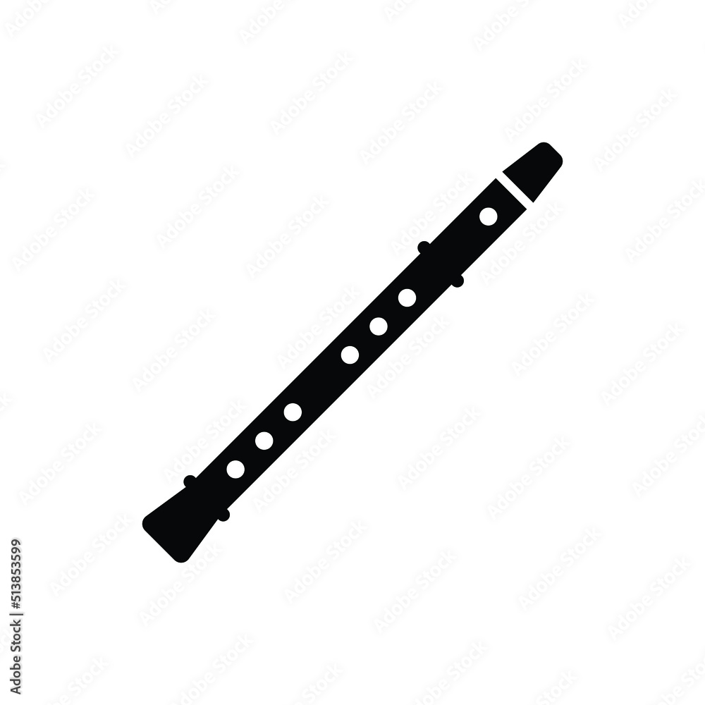 Flute icon design isolated on white background Flute icon design isolated on white background