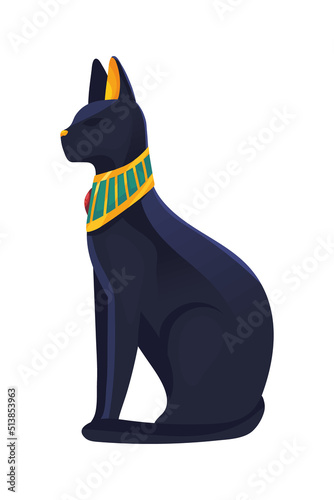 egyptian black cat statue