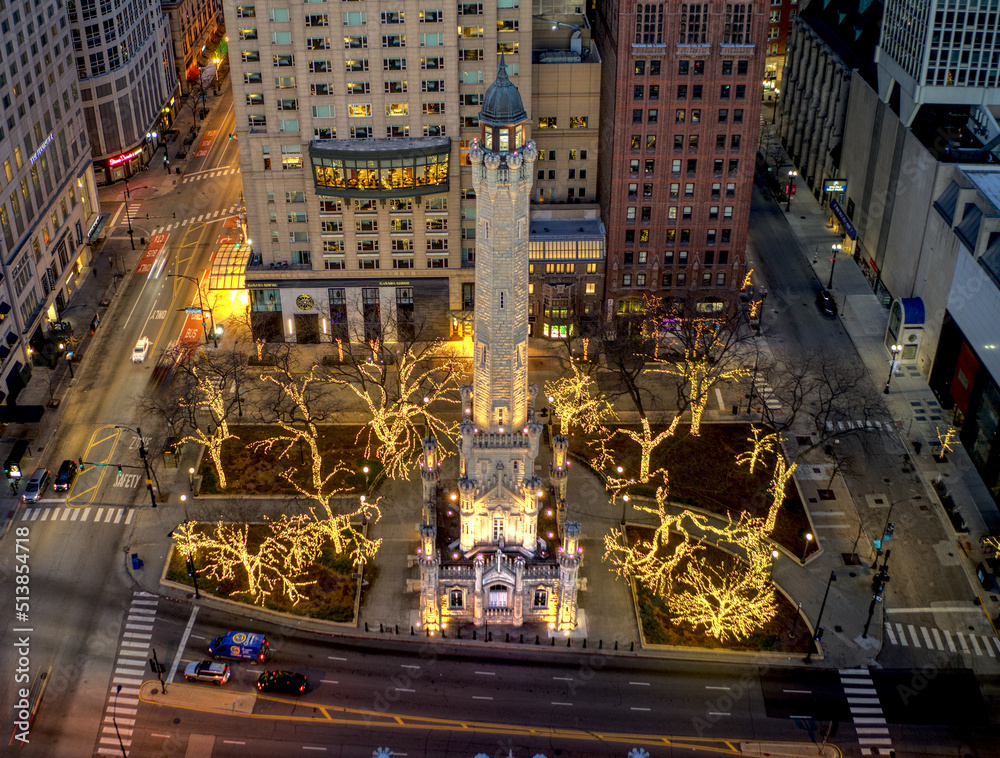 Fototapeta premium Water Tower Place Christmas