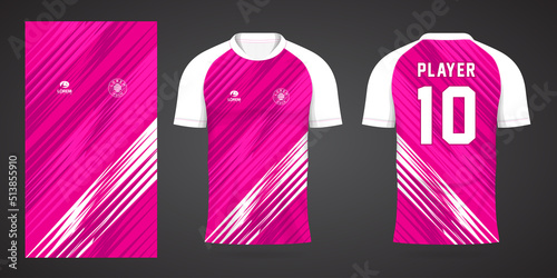 pink football jersey sport design template