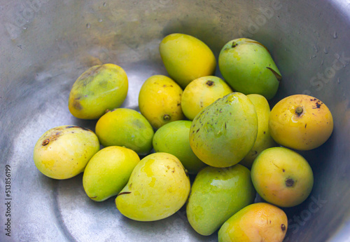 Ripe mangos on a fruit stall