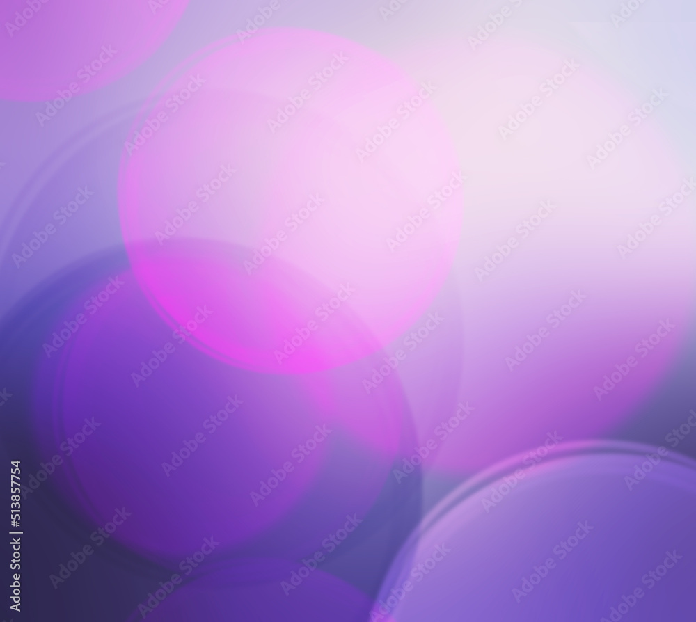 Obraz premium abstract of bubbles with purple light and bokeh background.