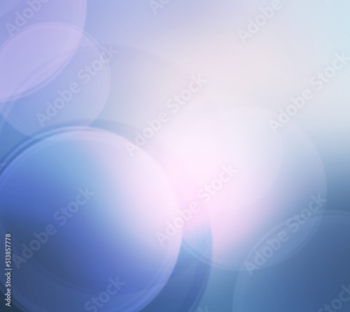 abstract of bubbles with purple light and bokeh background.