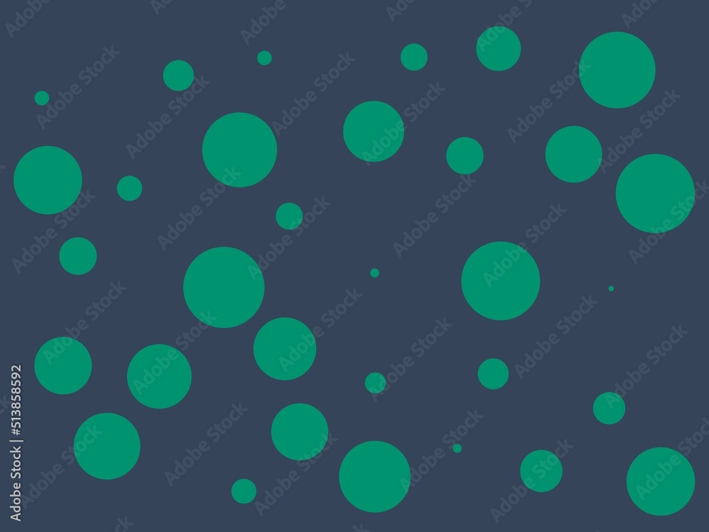 abstract  blue background with green circles