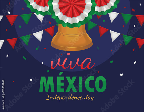 Obraz na płótnie viva mexico independence card