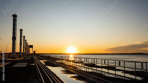 sunset at the pier