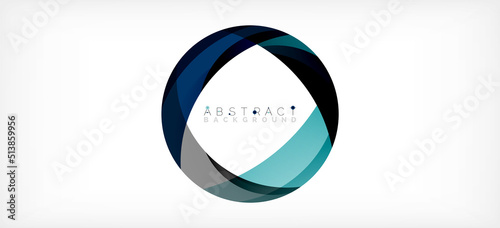 Color circle shapes, minimal geometric background. Trendy dynamic composition. Vector Illustration For Wallpaper, Banner, Background, Landing Page