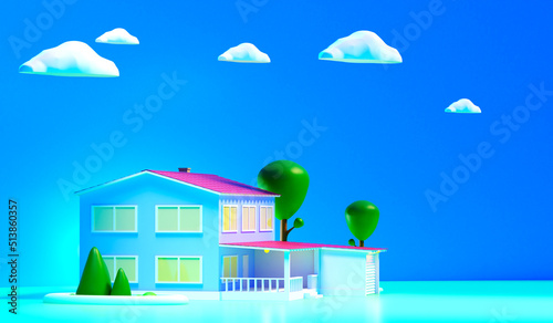 Two-storey house. Residenti...