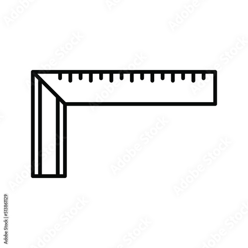 Try square icon. ruler sign.vector illustration