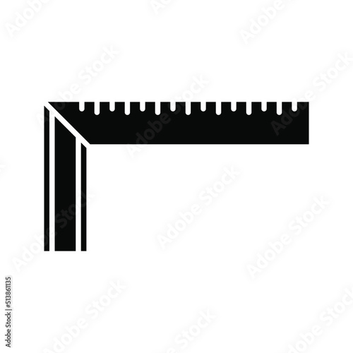 Try square icon. ruler sign.vector illustration